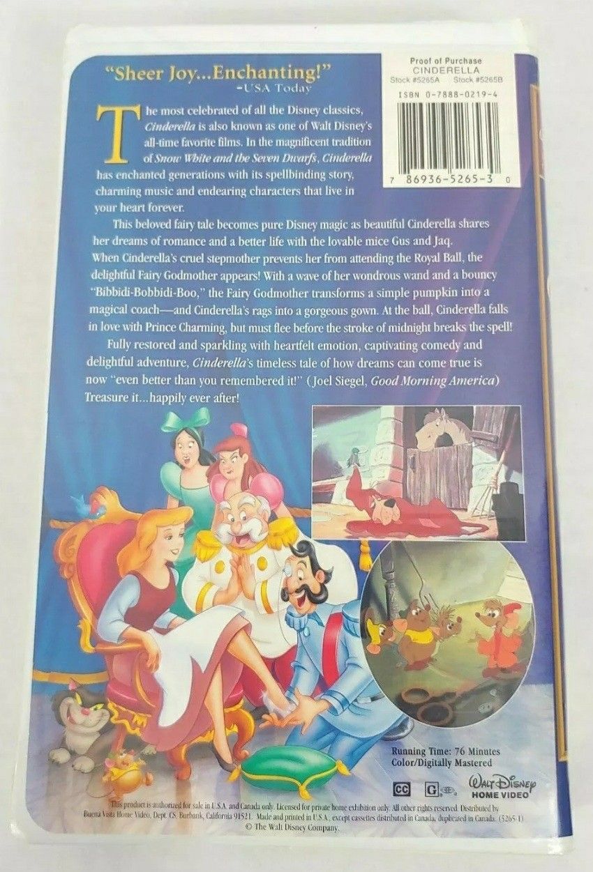 cole falls recommends cinderella 1995 vhs pic