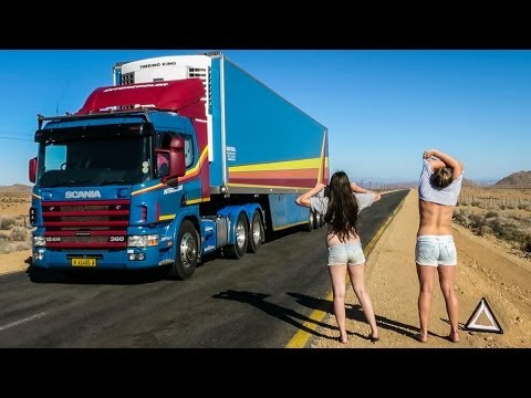 blue hazel recommends women flashing truckers pic