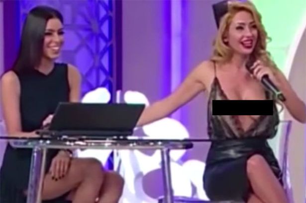 alexis samper recommends nip slip on television pic