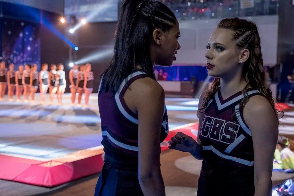 Lesbian Cheerleaders couch auditions