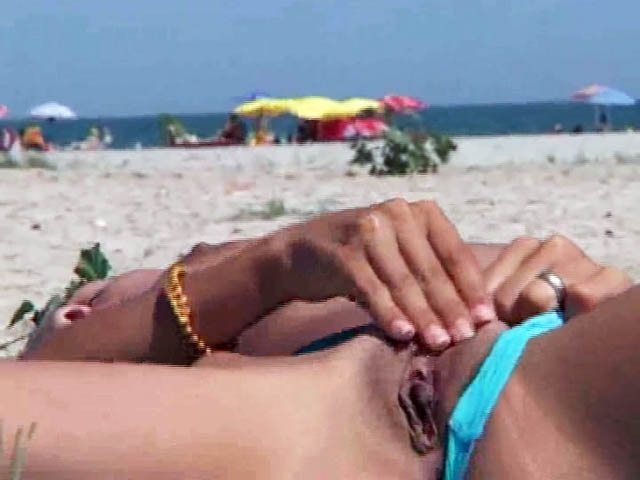 Best of Woman masturbates at beach