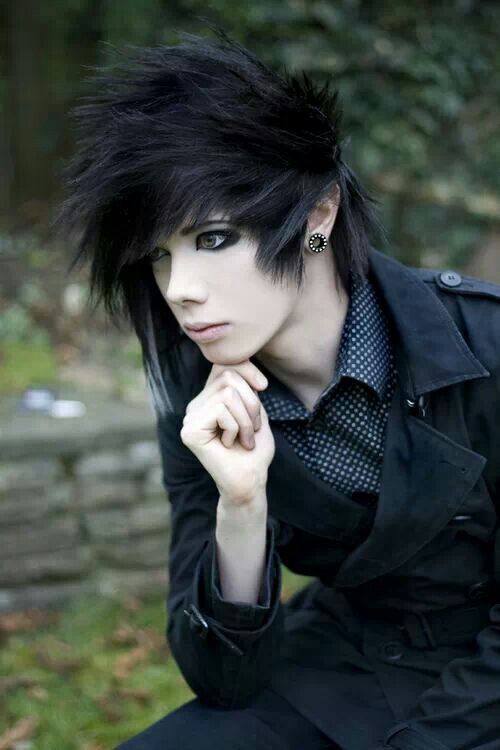 alex filo add emo guys with black hair and blue eyes photo