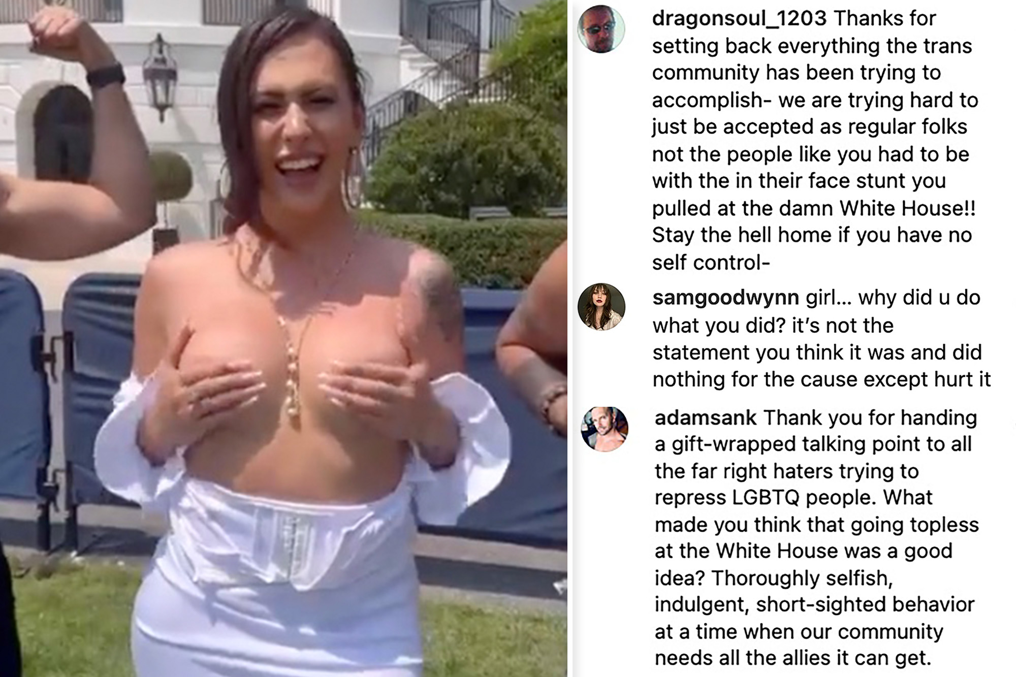 chrissy dushane share instagram boob flash photos