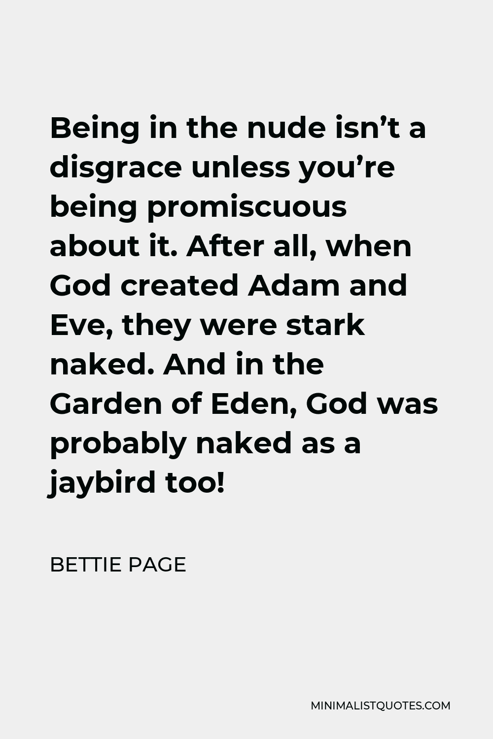 chi okafor recommends bettie page naked pic