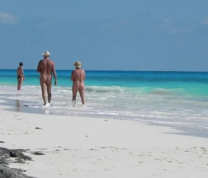 nudists walking