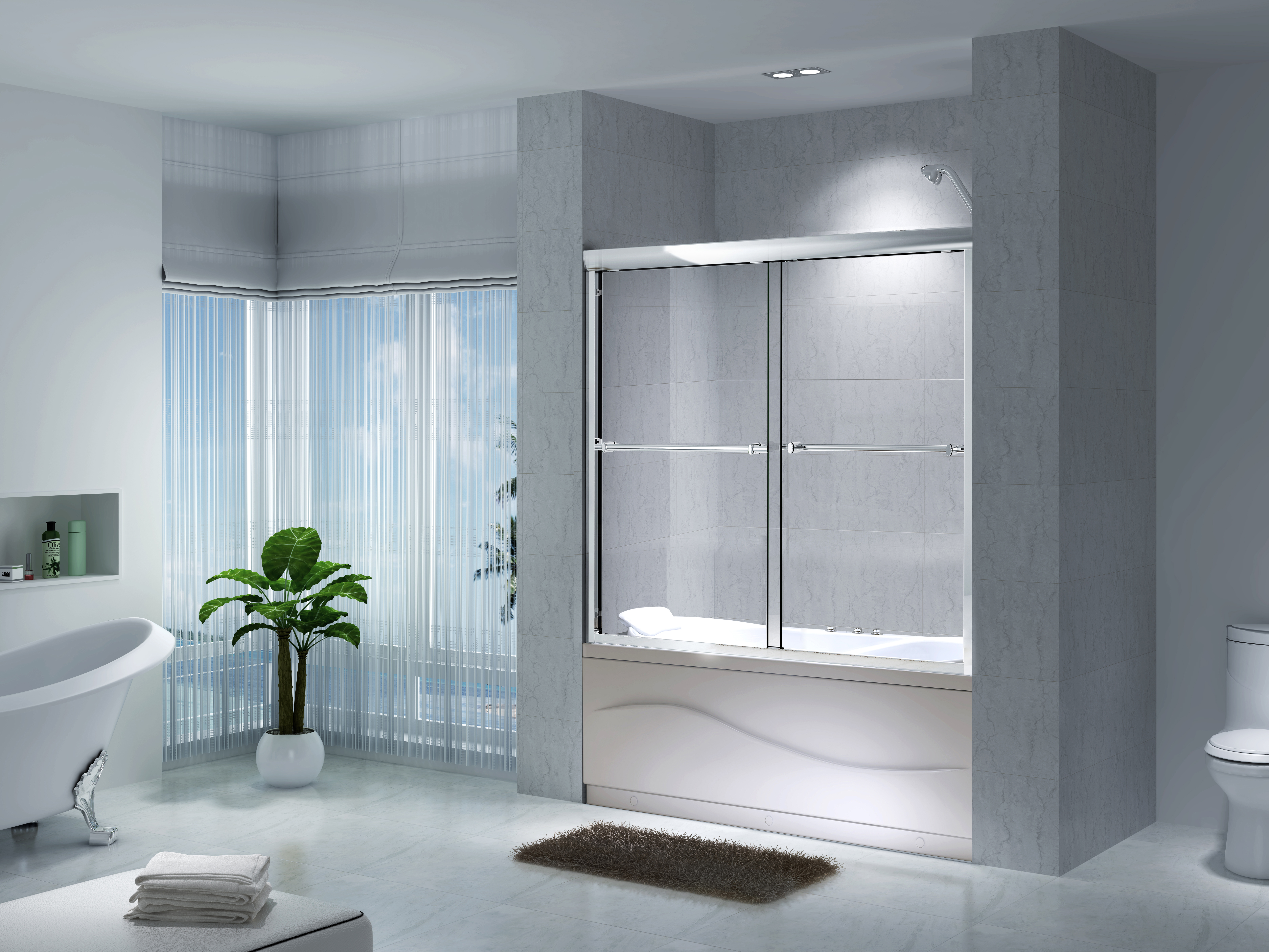 brenton spear add olive glass shower photo