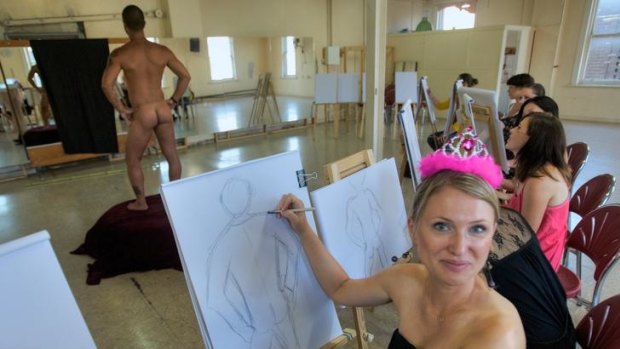 darlene brinn recommends erection in art class pic