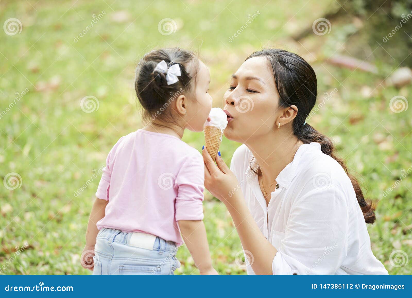 Best of Mother and daughter licking