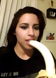 angie gil share deep throating banana photos