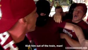 Czech Train Gangbang a lesbian