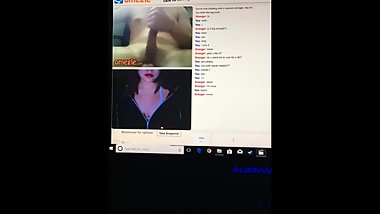 Omegle Cuckold nympho threesom