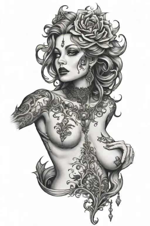 nude women tattooed