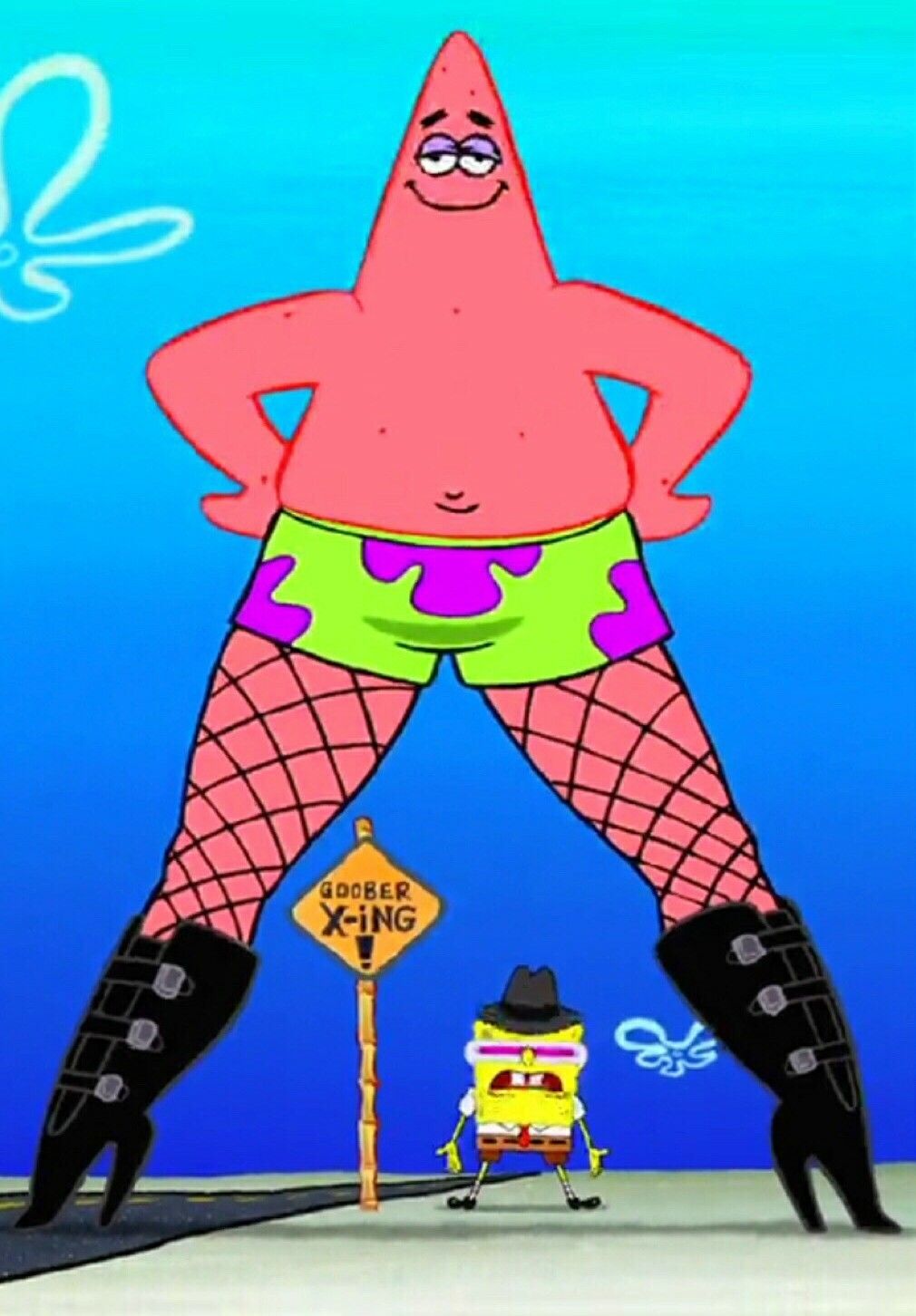 angie linkous share patrick star fishnets photos