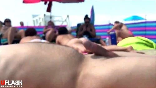 cumshots on the beach