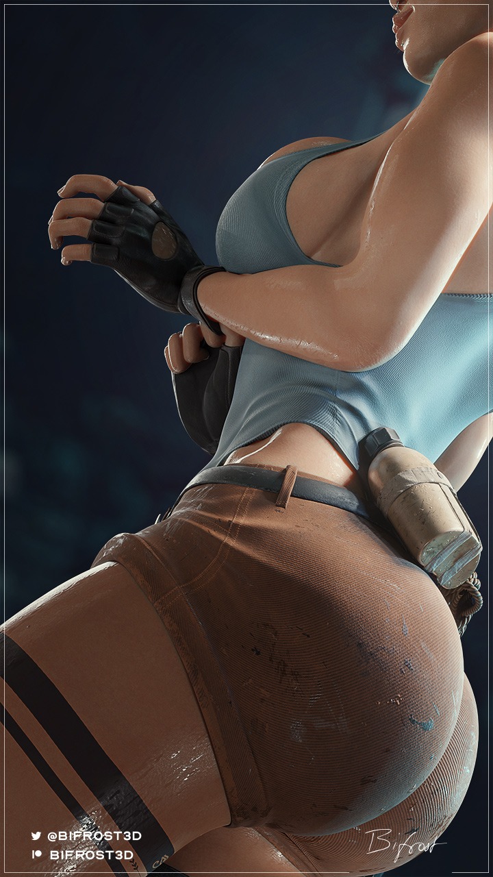 Lara Croft Butt und fotzen