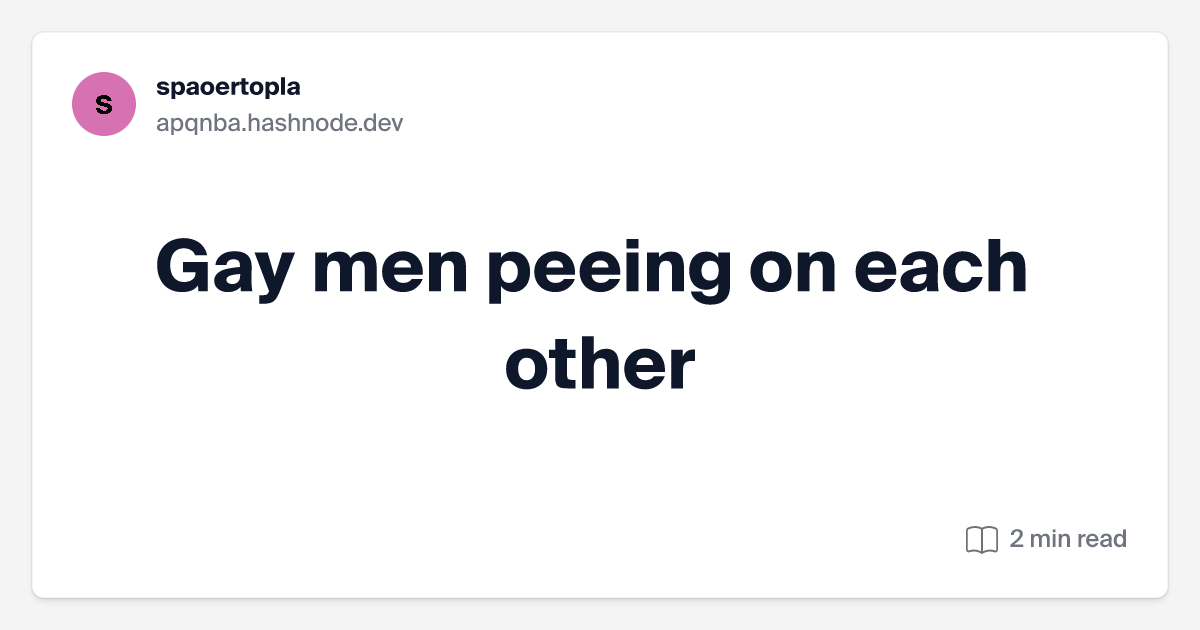 gay men peeing on each other