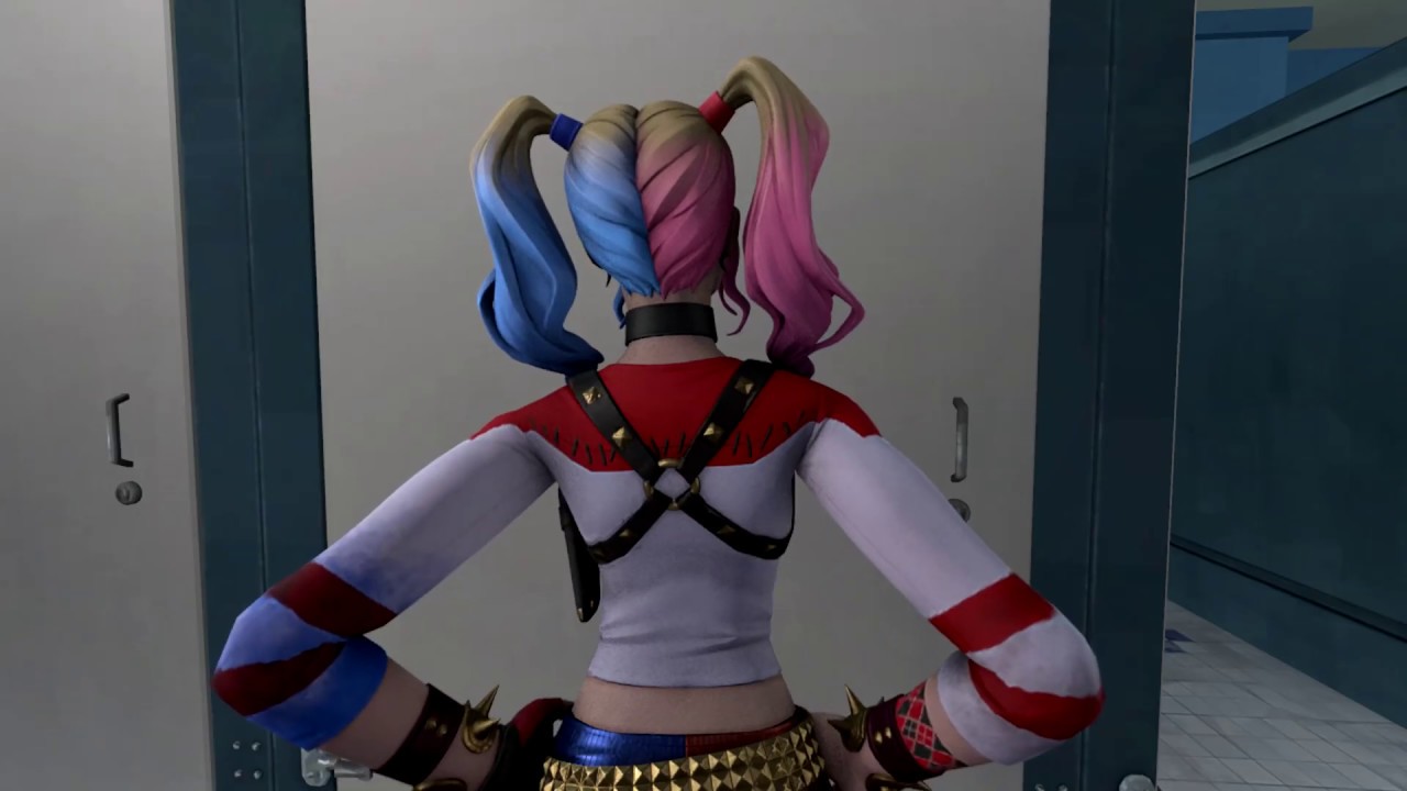 harley quinn on toilet