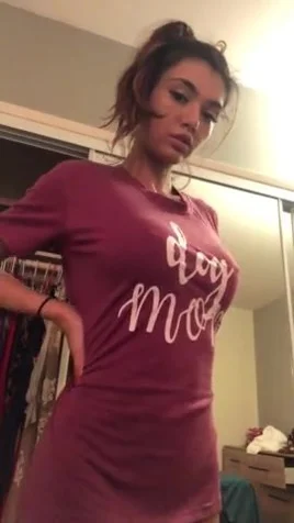 mother flashing tits