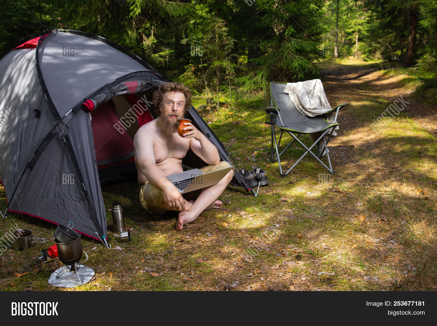 naked men camping