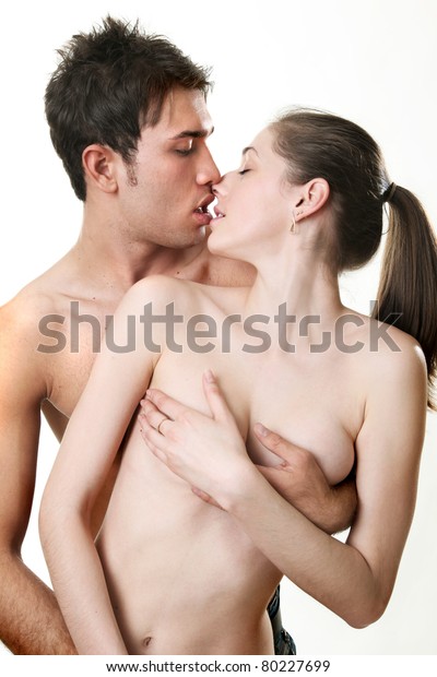 nude babes kissing