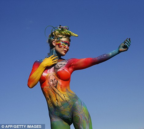 albert eistein recommends nude body paint festival pic