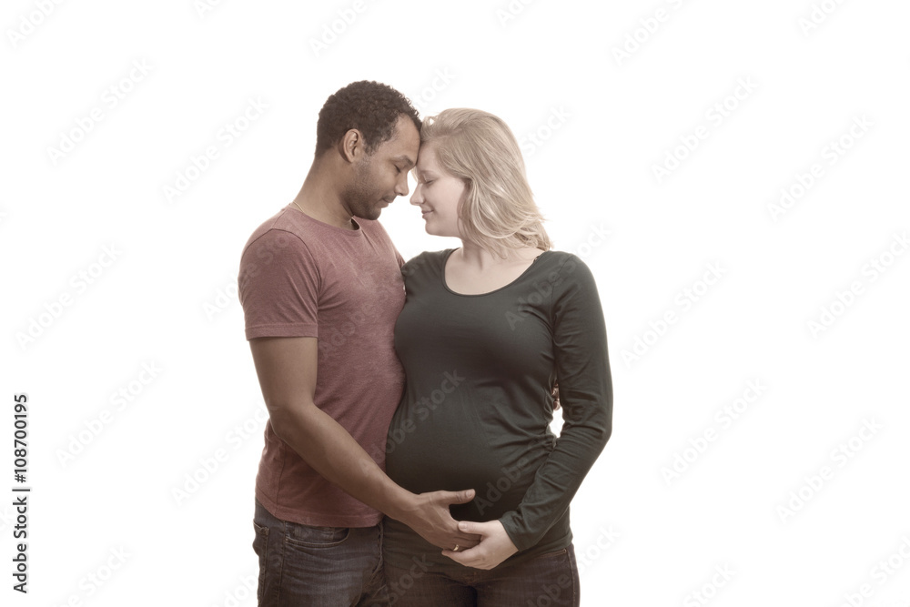 climbing mountains add pregnant interracial photo